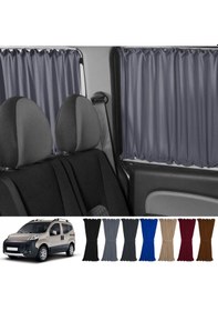Resim Pandami Fiat Fiorino 2007+ Uyumlu Gri Raylı Oto Perde Takımı 