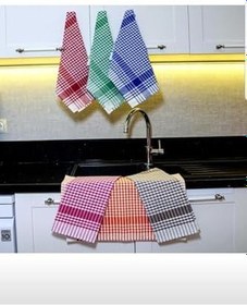 Resim As MİNA HOME, 5 Li Kurulama Bezi Ve Mutfak Peçetesi, 50 x 70 CM, Çok Renkli, rnkli bez 