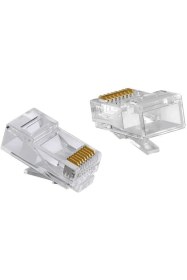 Resim Rj 45 8pin Jak Konnektör 8p8c Internet Kablosu Konektör Ethernet Kablosu Fişi Rj45 Cat5 10 Adet 