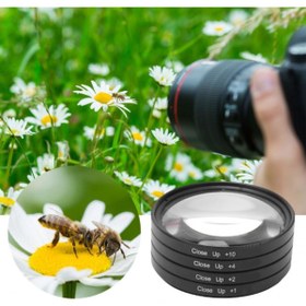Resim Raypro Close Up Makro Filtre Lens Seti +1 +2 +4 +10 55 mm 4'lü 