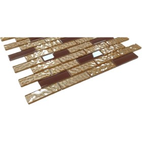 Resim MozaiKristaL Mutfak Tezgah Arası ve İç Dekorasyon İçin Kristal Cam Mozaik. Cam Ölçüsü: 23X73 Mm. File Ölçüsü: 30X30 Cm. ( 1 Koli = 1 m2 Fiyatıdır ) 