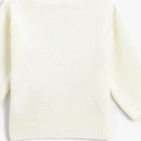Resim Kız Bebek Çiçekli Hırka Yumuşak Dokulu Düğmeli V Yaka 