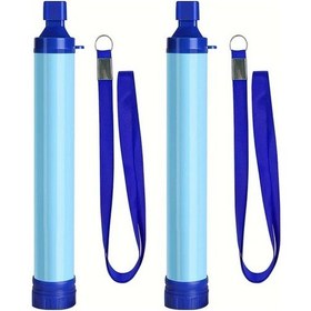 Resim Willowhaven 2 Adet Gökyüzü Mavi Kamp Su Filtresi Arıtma Çubuğu Doğa Yürüyüşü Hediye 
