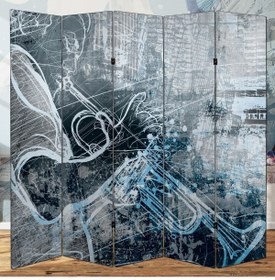 Resim dbsanat Müzik Temalı Özel Tasarım Paravan Room Divider 180 x 200 cm 