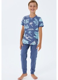 Resim Rolypoly Erkek Çocuk Lacivert Pijama Takım Rp3746-c-v2 