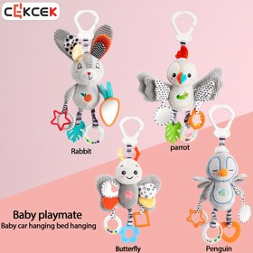 Resim ÇekÇek Sevimli Peluş Hayvan Bebekleri Çıngıraklarla - Tavşan, Baykuş, Kelebek & Penguen Tasarımları - Yumuşak Kumaş, Çok Renkli - Gençler İçin İdeal Doğum Günü, Noel, Yeni Yıl, Cadılar Bayramı Hediyesi 