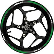 Resim Xmax Beyaz Yazılı Yeşil Reflektif Pençe Şeritli 002 Burchakstore
