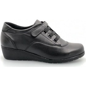 Resim Berfilla Cırtlı Oxford Klasik Kadın Ayakkabı Siyah 