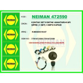Resim Kontak Set Kontak Anahtarı Kapı Şifre 5 Set Depo Kapağı Muratech - 69 Goo 98-07 Çok Renkli 