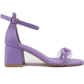 Resim Kanuga Bb2022-47 Lila Kadın Şeffaf Uzay Yolu Tokalı Sandalet Lila 