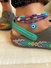 Resim 925 Ayar Gümüş Nazar Cümbüş Halhal Kombin 