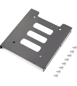 Resim Aogo SSD ve 2.5 Disk Için To 3.5 Inç Çevirici HDD Kızak Yuvası Harddisk Tutucu SSD Montaj Braketi 