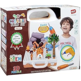 Resim Birlik Oyuncak 3D Matkap Seti Söktak Dinazorlar Eğitici Matkap Seti URT014-004 