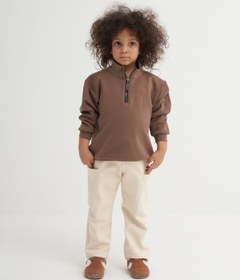 Resim Unisex Çocuk İnterlok Pantolon Bej - 2-3 Yaş 