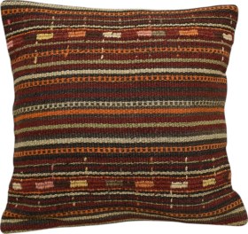 Resim Zehra Abla Halı Yeni El Dokuma Dekoratif Kilim Kırlent Yastık Kılıfı 6517 Çok Renkli 