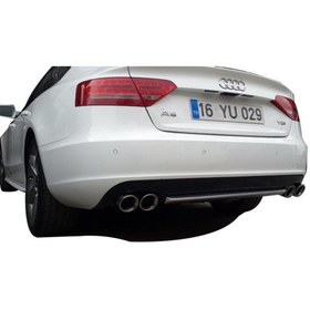 Resim Drs Tuning Audi A5 Uyumlu 8p3 2008 - 2011 Sportback Arka Tampon Eki - Difüzör (PLASTİK) 