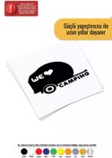 Resim Genel Markalar We Love Camping Sticker Oto Motor Laptop Duvar Folyo Sticker 60 X 42 Cm 