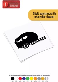 Resim Genel Markalar We Love Camping Sticker Oto Motor Laptop Duvar Folyo Sticker 60 X 42 Cm 