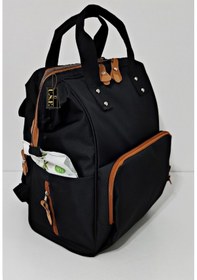 Resim Bebek Bakım Çantası Organizatör Fonksiyonel Anne Bebek Bakım Sırt Çantası Taba Siyah Siyah - Taba 