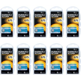 Resim Duracell 675 Numara İşitme Cihazı Pili 10 Paket 60 Adet Duracell Kulaklık Pili 675 Numara Pil 