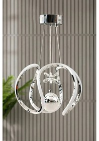 Resim Ey-El Tasarım Modern Sarkıt Led Avize A++ Plus Krom 