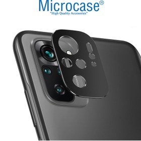 Resim Microcase Xiaomi Redmi Note 10 Uyumlu Kamera Lens Koruma Halkası - Kapalı Tasarım Siyah 