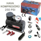 Resim Genel Markalar Hava Kompresörü Lastik Pompası Mini 12v 250 Psı 