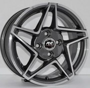 Resim R1 Wheels 15 inç 4*100 ET35 Parlak Füme Jant Takımı (J-2057) 