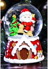 Resim Noel Baba Hediyeler Temalı Işıklı Müzikli Kar Küresi Yılbaşı Noel Baba Hediyeler Temalı Kar Küresi Işıklı Müzikli 13 Cm Hediye 01 