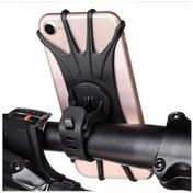 Resim Evrensel Silikon Bisiklet Motosiklet Gidon Montaj Tutucu 360 Derece Esnek Bisiklet Montaj Telefon Tutucu 