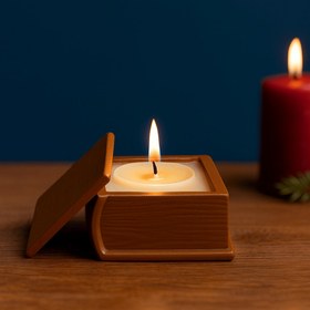 Resim Kitap Kutusu Mumluk Kalıbı - Aromaterapi Mumları, Süs Eşyası, El Sanatları, Ev Dekorasyonu, Kitap Temalı Mumluk için Silikon Kalıp 