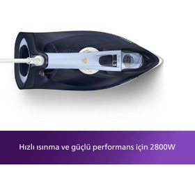 Resim Philips 7000 Serisi Buharlı Ütü, 2800W, SteamGlide Plus Taban, 50 g/dk Buhar, 250 g Şok Buhar, DST7030/20 