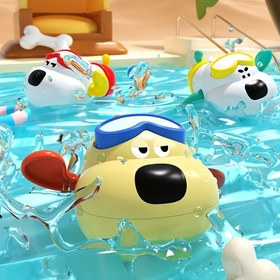 Resim Çizgi Film Köpek Yüzme Havuzu Oyuncakları - Pil Gerektirmez, Wiener Köpek Tasarımı ile Şişme Su Oyun Seti, Erkek ve Kız Çocukları İçin Mükemmel Tatil Hediyesi, Havuz Oyuncakları 