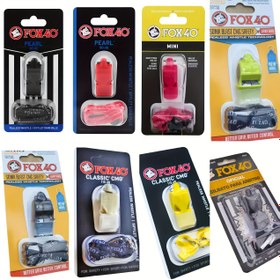 Resim 10'lu/6'lı/5'li/2'li/1'li Mevcut En Son Geliştirilmiş Versiyon 9 Renkli Tilki 40 Klasik Düdük, Bağımsız Nem Geçirmez ABS Tilki Düdüğü, Çıkarılabilir Boyun Askısı ve Koruyucu Dişler 