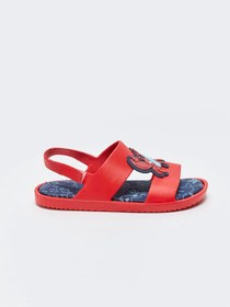 Resim LC Waikiki LCW STEPS Bordo Tek Bantlı Patch Detaylı Erkek Çocuk Sandalet 