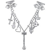 Resim Samsung Galaxy Uyumlu Watch7 İçin 44mm / 40mm Akıllı Saat Kayışı Metal Charm Bileklik Bilezik 