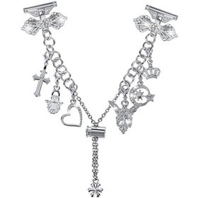 Resim Samsung Galaxy Uyumlu Watch7 İçin 44mm / 40mm Akıllı Saat Kayışı Metal Charm Bileklik Bilezik 