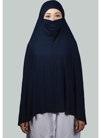 Resim Altobeh Hazır Türban Peçeli Pratik Eşarp Tesettür Nikaplı Hijab - Namaz Örtüsü Sufle (5XL) - Lacivert 