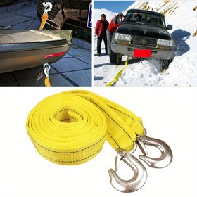 Resim 5 Ton Ağır Hizmet Tipi Çekme Kayışı, 4M Kopma Dayanımlı Naylon Kurtarma Halatı Saklama Çantası ile, Ön Konum, Araç Acil Çekme İçin 55.34 KG Çekme Dayanımı 