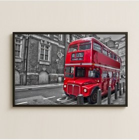 Resim Londra Kırmızı Otobüs Temalı Pleksi Tablo 