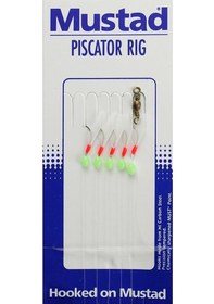 Resim Mustad Y033-008 Pıscator Rıg 0,30Mm No:8 Çapari 