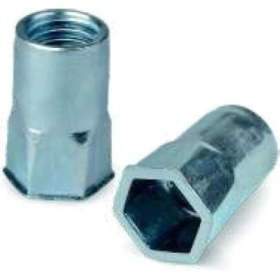 Resim Piton Perçin Yarım Altıköşe Sıfır Kafa Çelik Somun Perçin M4 Metrik 4 - 500 Adet 