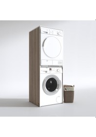 Resim Kenzlife Çamaşır-Kurutma Makinesi Dolabı Evgeniya Crd 180*70*60 Banyo Çift Katlı Kapaksız Arkalıksız Çok Renkli 