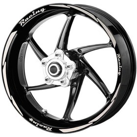 Resim Deeb Motosiklet Jant Şeridi Racing Beyaz Beyaz Model S N11.34813 