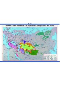 Resim Türk Dünyası Haritası Kaplamalı 