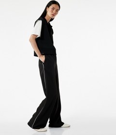 Resim Koton Yanları Şerit Detaylı Cepli Düz Bol Paça Eşofman Pantolon Siyah 6wak40017pw Siyah 