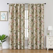 Resim Canlı Amerikan Country Çiçek Baskılı Karartma Perde - Konforu ve Gizliliği Artırır, Oturma Odası, Yatak Odası, Ofis Dekoru için Mükemmel - Makinede Yıkanabilir Polyester, Gölge, İki Adet Satın Almayı Tavsiye Ederiz 