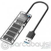 Resim ALLY M.2 Sata USB 3.0 Gen1 SSD Harddisk Kutusu M.2 NGFF- JMS578 Kapaklı 