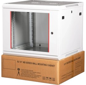 Resim LANDE - 9U 19" Duvar Tipi Rack Kabinet - Genişlik: 600 mm | Derinlik: 600 mm - Açık Gri (Demonte) 