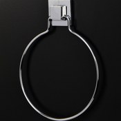 Resim Hagen Yuvarlak Havluluk Krom Metal Havluluk Paslanmaz Banyo Havluluk Mutfak Havluluk Düşmeyen Yapıştırma 